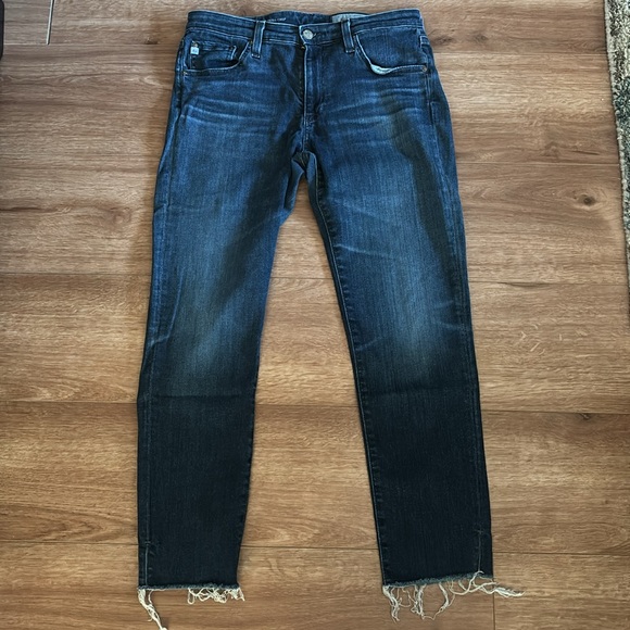 Prima Mid Rise Raw Hem Crop Cigarette Jeans - Picture 2 of 4
